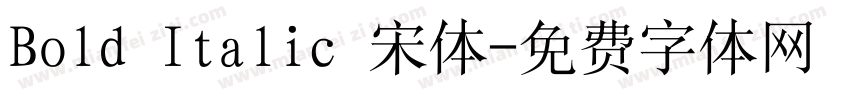 Bold Italic 宋体字体转换